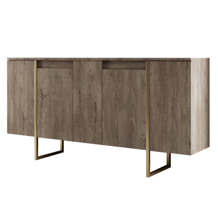 Komoda LUXE orech/zlatá 1