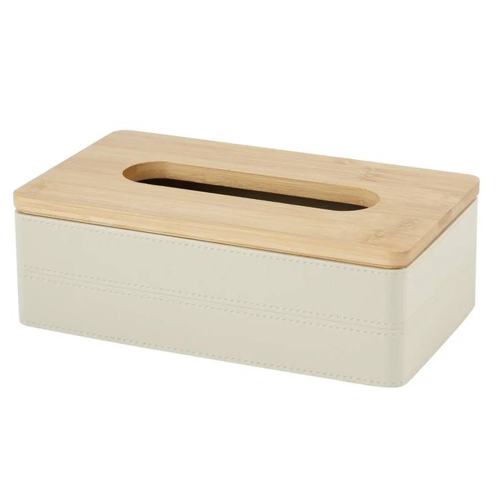 Box na papierové vreckovky LUXE béžová/prírodná 1