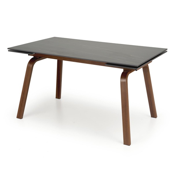 Jedálenský stôl LUZONU čierny mramor/orech 1