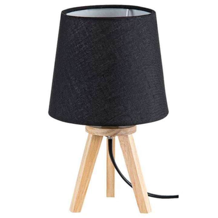 Stolná lampa LYCHEE čierna/prírodná 1