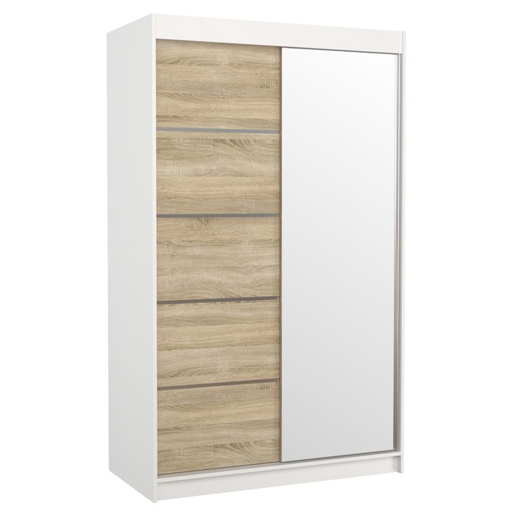 Šatní skriňa LYNA biela/dub sonoma 1