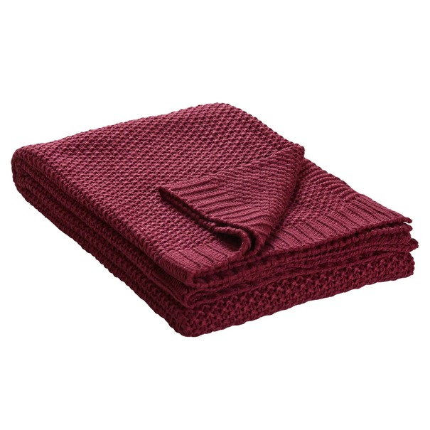 Pléd  LYNN tmavočervená 1