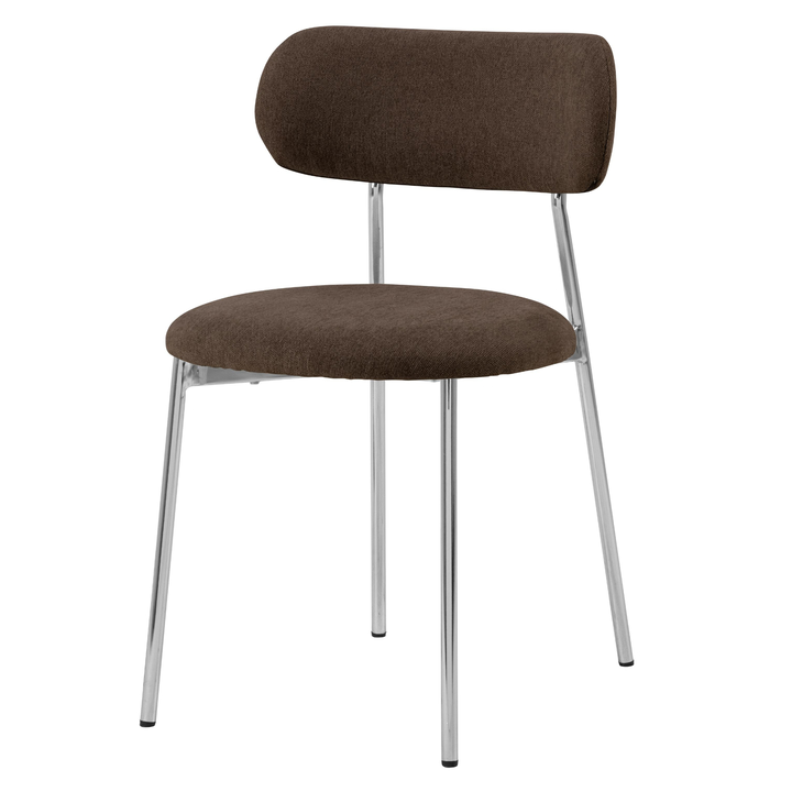 Jedálenská stolička LYRIC hnedá/chróm 1