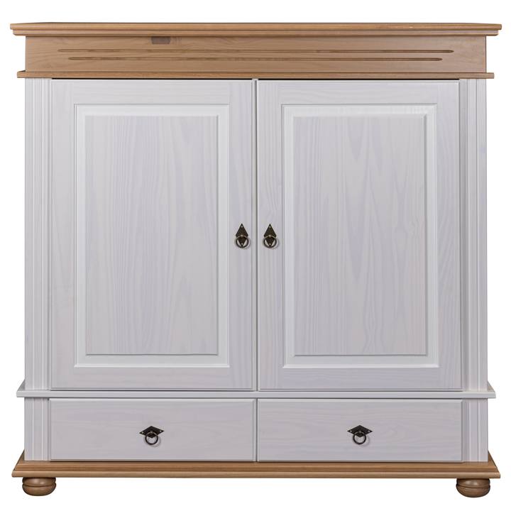 Komoda  LYSANDRA 2D biela/hnedá 1