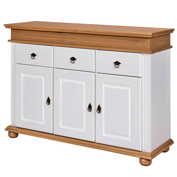 Komoda LYSANDRA biela/hnedá 1