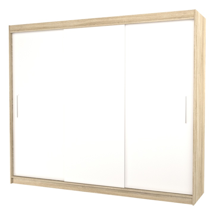 Šatníková skriňa MABELA dub sonoma/biela 1