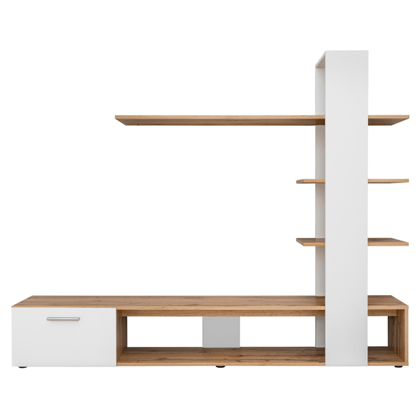 Obývacia stena MACO dub wotan/biela 1