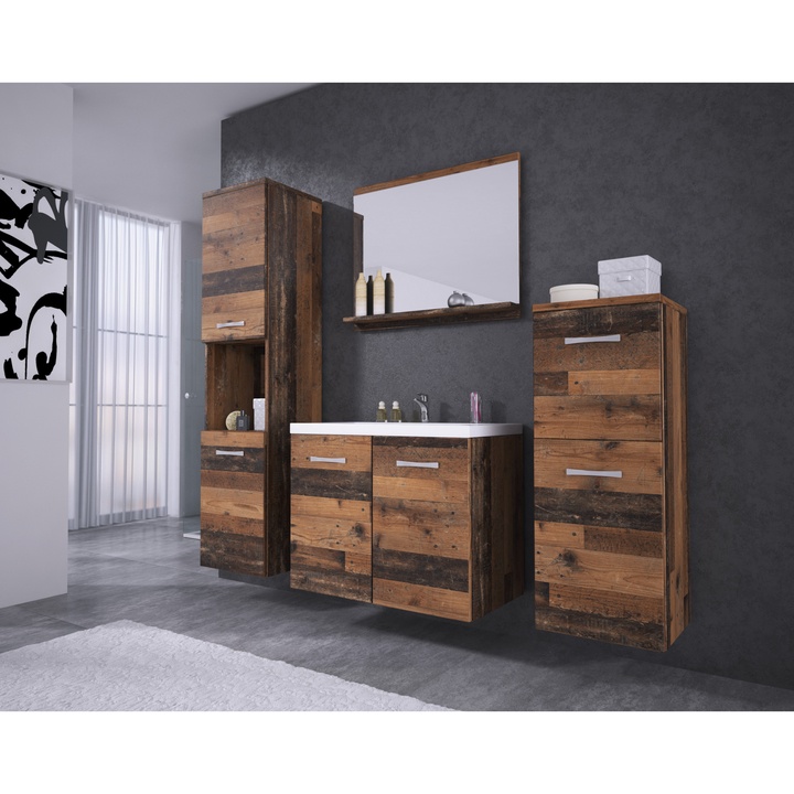 Kúpeľňová zostava MADDIE staré drevo 1