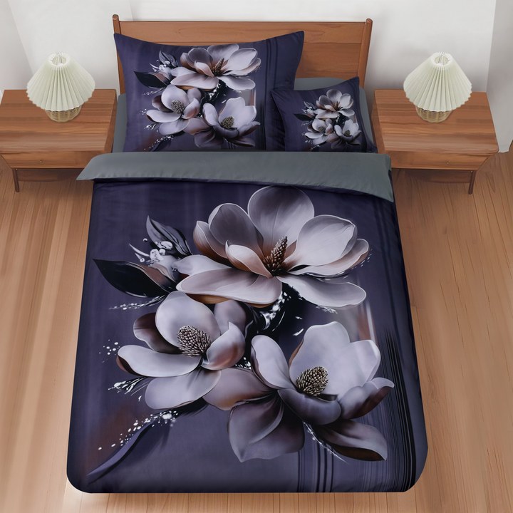 Posteľná bielizeň MAGNOLIE sivá, 40x40 + 70x90 a 140x200 cm 1