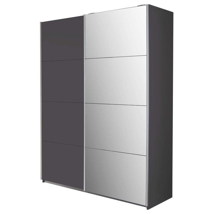 Šatníková skriňa MAHUNY sivá, šírka 136 cm 1