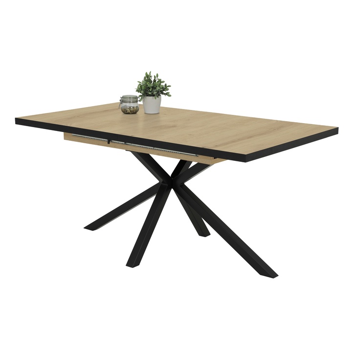 Jedálenský stôl MALIRA dub artisan/čierna 1