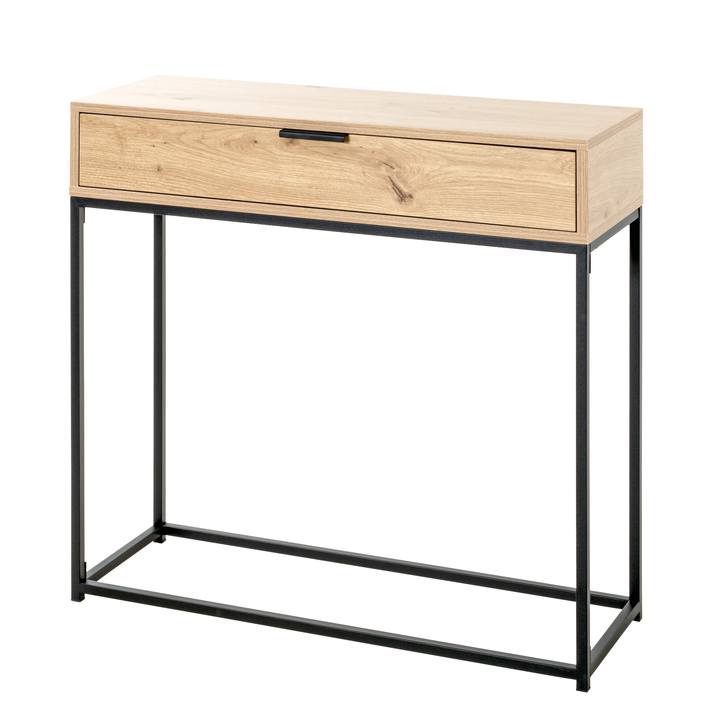 Konzolový stolík MALMO dub svetlý/čierna 1