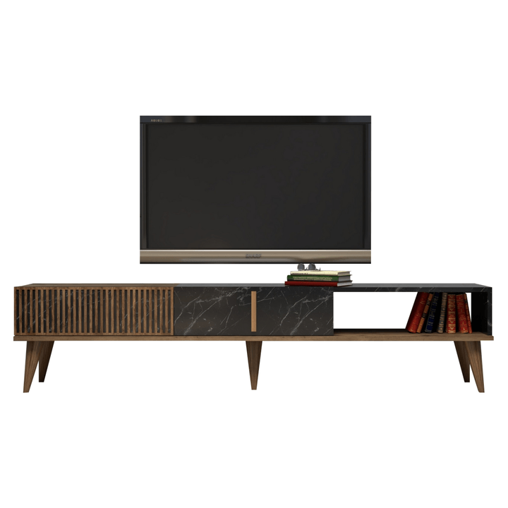 TV komoda  MALOMA 2 orech/čierna 1