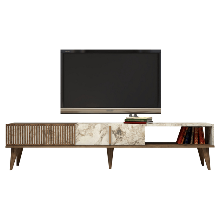 TV komoda  MALOMA 2 orech/biela 1