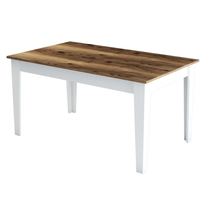 Jedálenský stôl MALOMA biela/orech 1