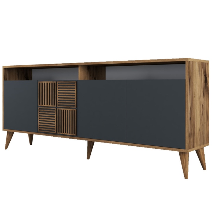 Komoda MALOMA orech/antracitová 1