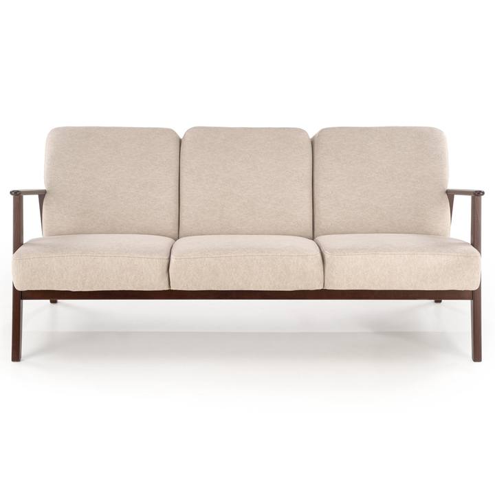 Pohovka MALONU 3S béžová/tmavý orech 1