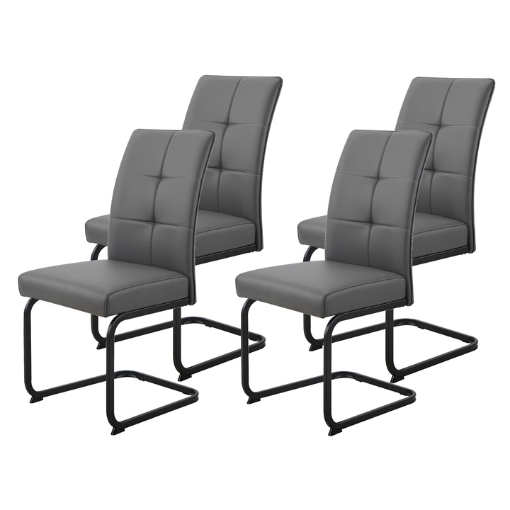 Jedálenská stolička MALTA II S sivá, sada 4 ks 1