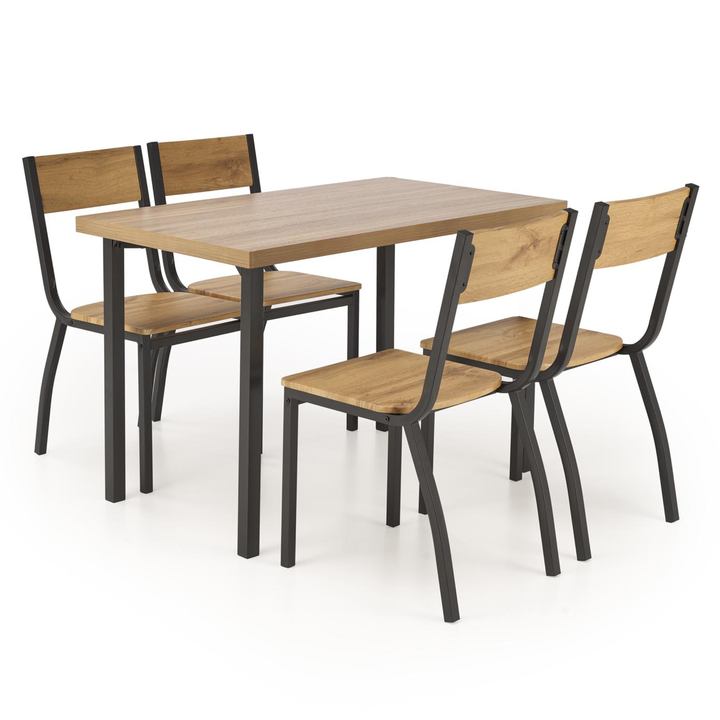 Jedálenská zostava MALTUN prírodná/čierna 1