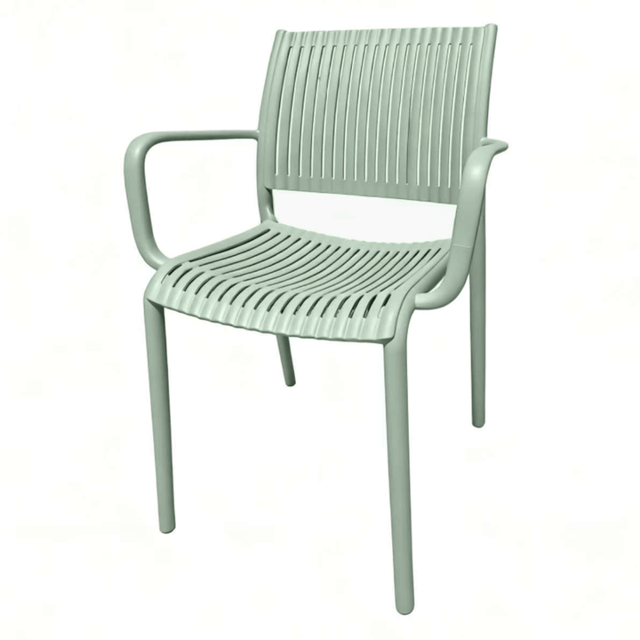 Záhradná stolička s podrúčkami MANZANO zelená 1