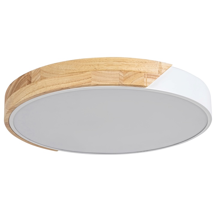 Stropné LED svietidlo MAPLE biela/prírodná 1