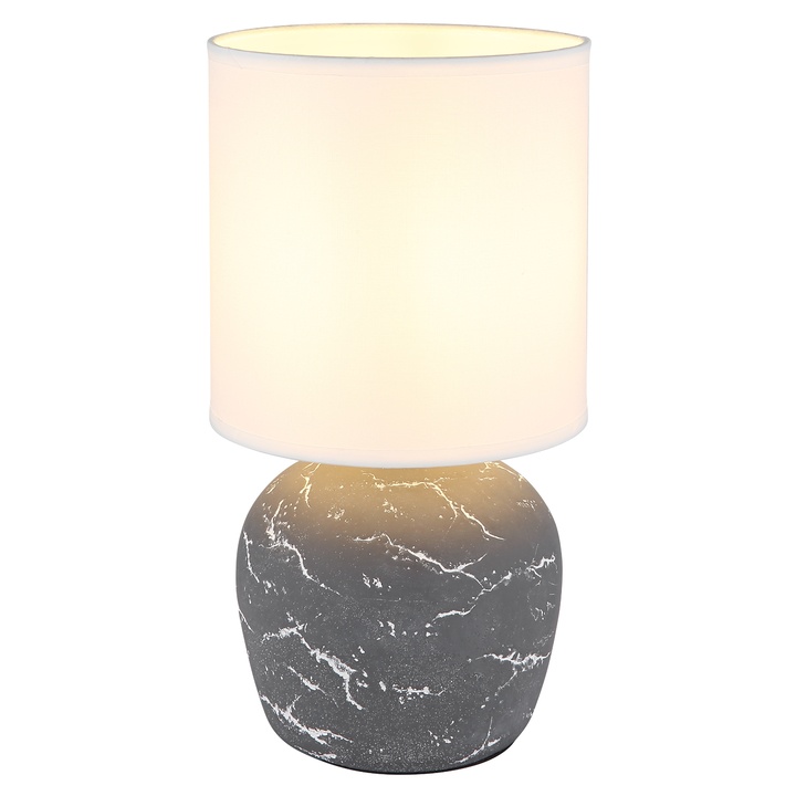 Stolná lampa MARBLE sivá/biela 1