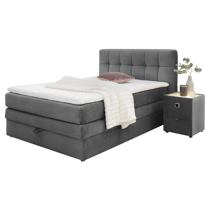 Posteľ boxspring MARILYN tmavosivá 1