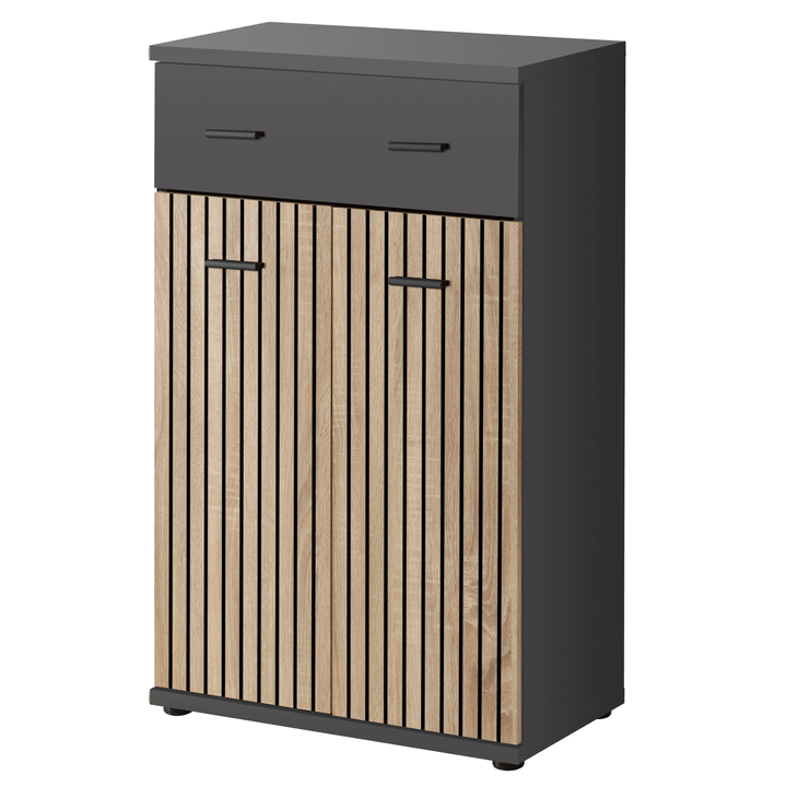 Skrinka na topánky MARISOL dub artisan/antracitová 1