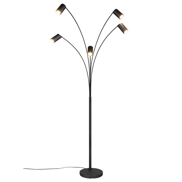 Stojacia lampa MARLEY 6 čierny kov 1