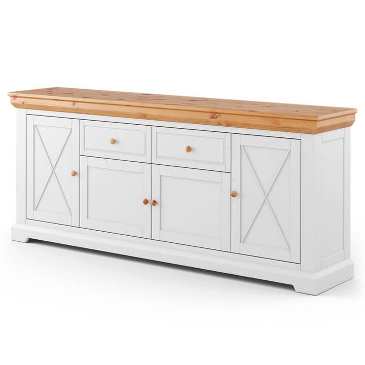 Komoda MARON 2.4 borovica/biela 1