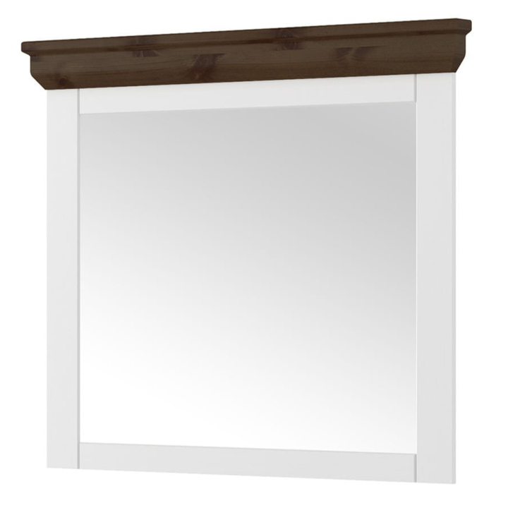 Zrkadlo MARON biela/tabak 1