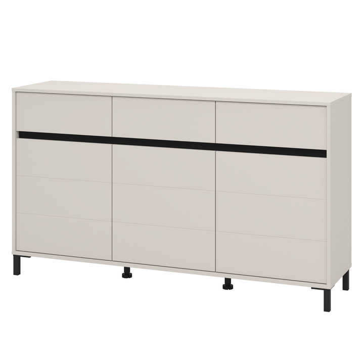 Komoda MARRON III kašmírová/matná čierna 1