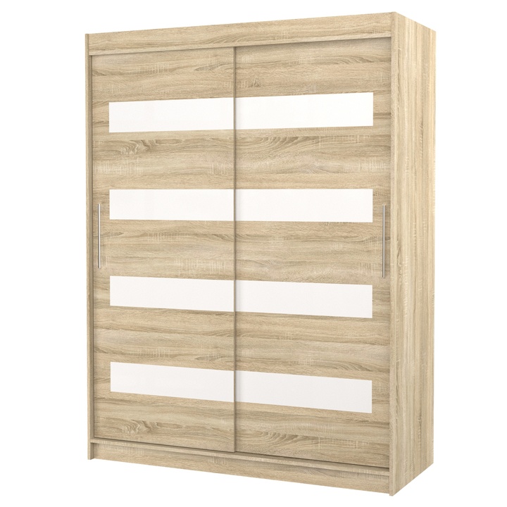 Šatníková skriňa MARTELL dub sonoma/biela 1
