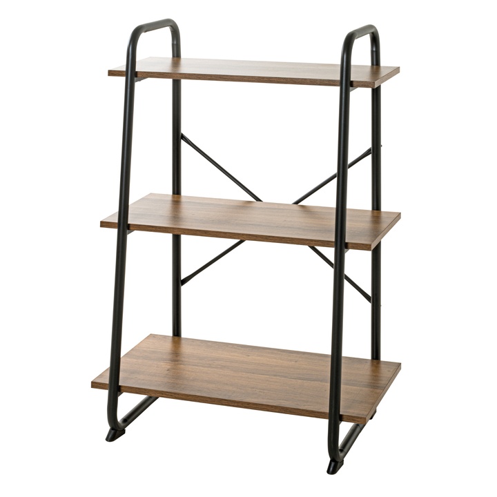 Regál MARTY II dub/čierna 1