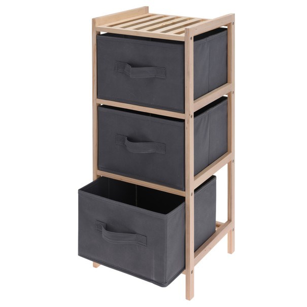 Regál MARYBETH s textilnými boxami 1