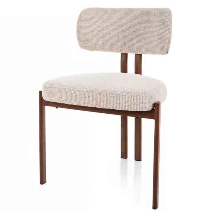 Jedálenská stolička MASOKA svetlobéžová/orech 1
