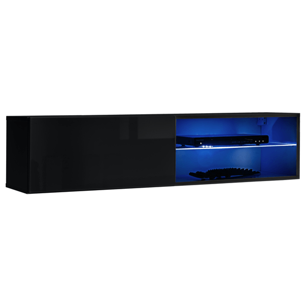 TV komoda MATCH RTV4 čierna/čierna vysoký lesk 1