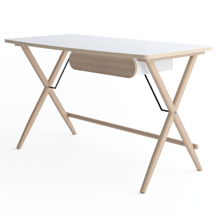 Písací stôl MATCHO 3 dub svetlá/biela 1