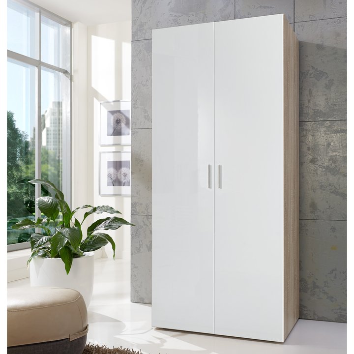 Policová skriňa MATLA 643 biela/dub sägerau 1