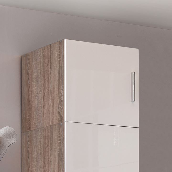 Skriňový nadstavec MATLA 502, biela/dub sägerau, šírka 40 cm 1