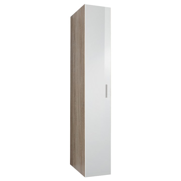 Skriňa MATLA 647, biela/dub sägerau, šírka 45 cm 1