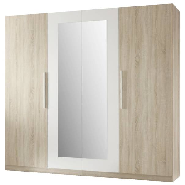 Šatníková skriňa MATTINO dub sonoma/biela 1