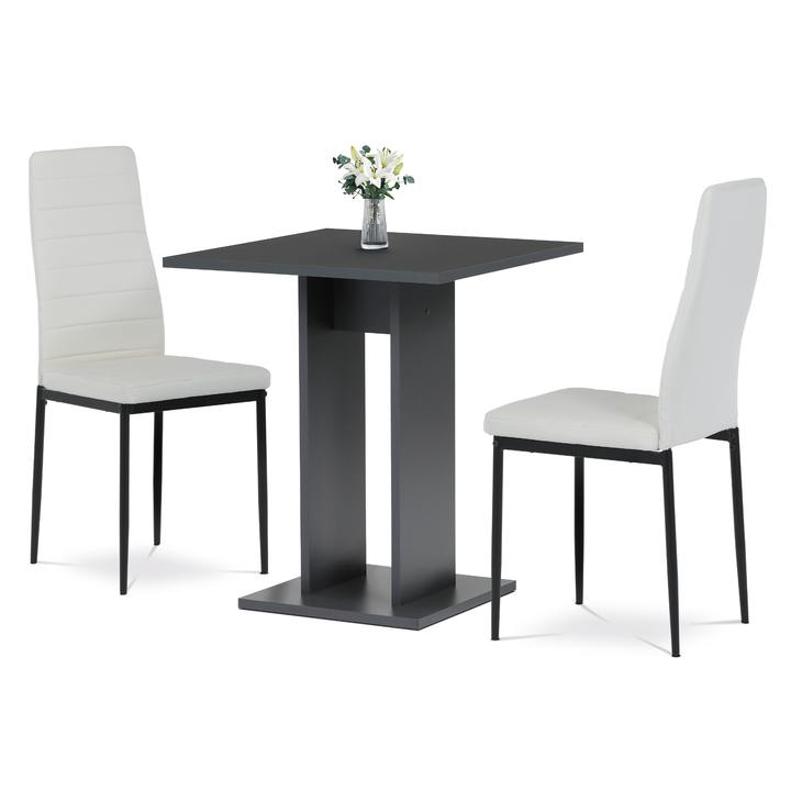 Jedálenská zostava MATTIS II antracitová/biela/čierna 1