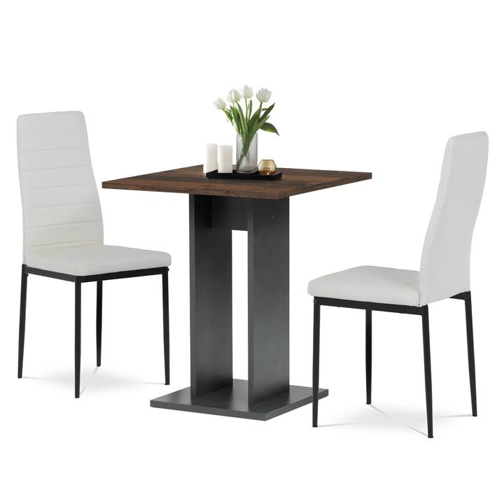 Jedálenská zostava MATTIS II staré drevo/biela/čierna 1