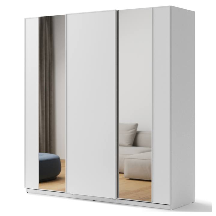 Šatníková skriňa MAXI biela, šírka 220 cm 1