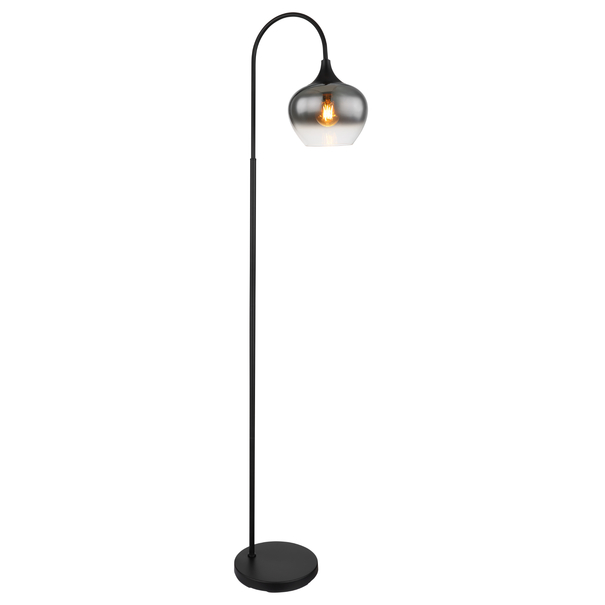 Stojacia lampa MAXY 3 čierny kov/dymové sklo 1