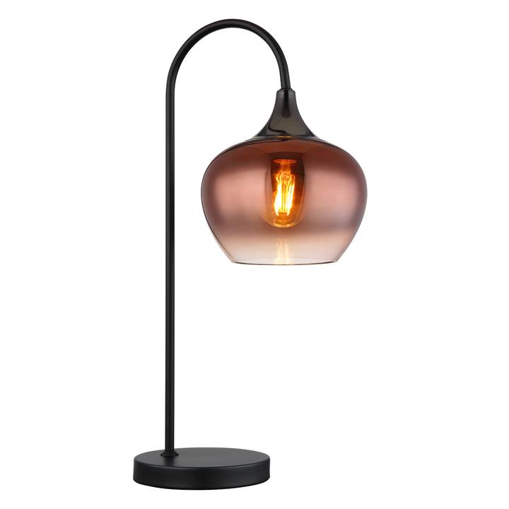 Stolná lampa MAXY II čierna/sklo 1
