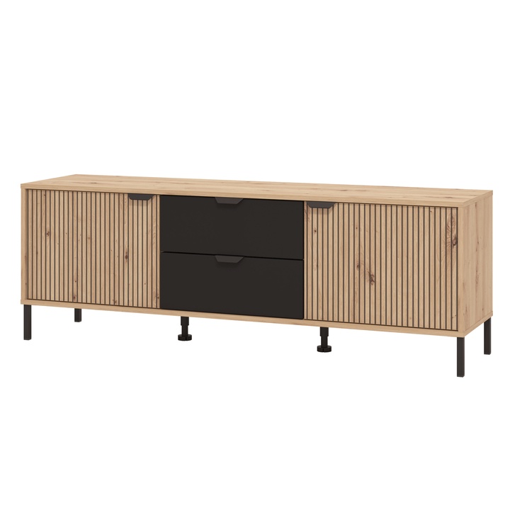 TV komoda MAYENNE čierna/dub artisan 1