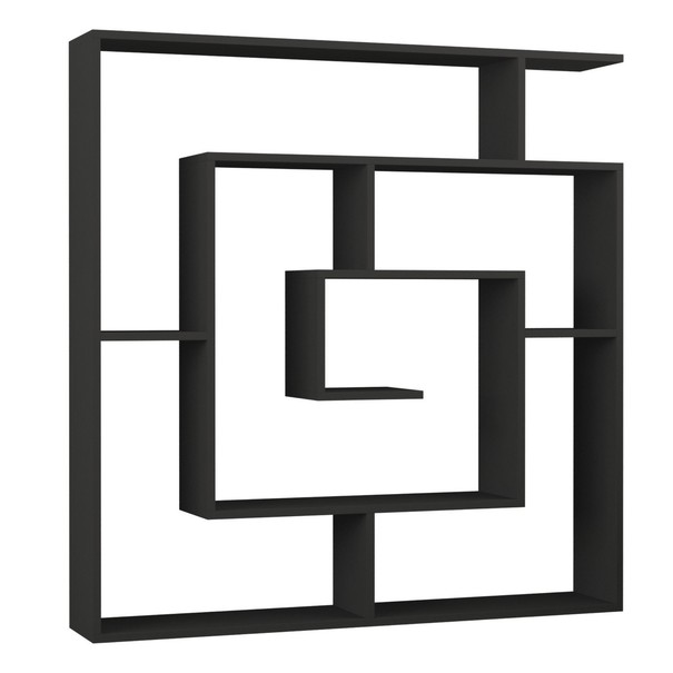 Regál/knižnica MAZE antracitová 1