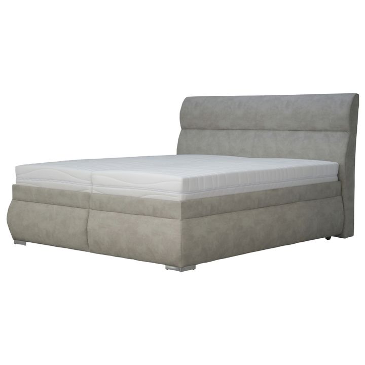Posteľ MEDINE svetlosivá, 160x200 cm 1